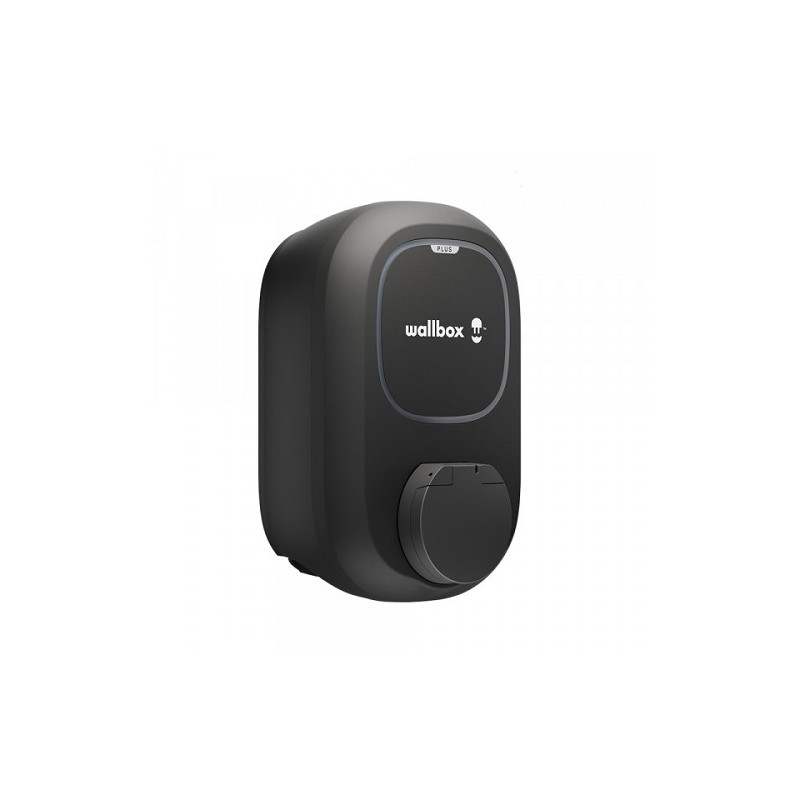 Wallbox borne de recharge pour VE Pulsar Plus Socket 7.4 kW - 22 kW Noire - IP55 - IK10 - DC 6mA