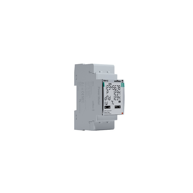 Wallbox compteur d'énergie pour recharge dynamique, délestage monophasé (MTR-1P-100A)