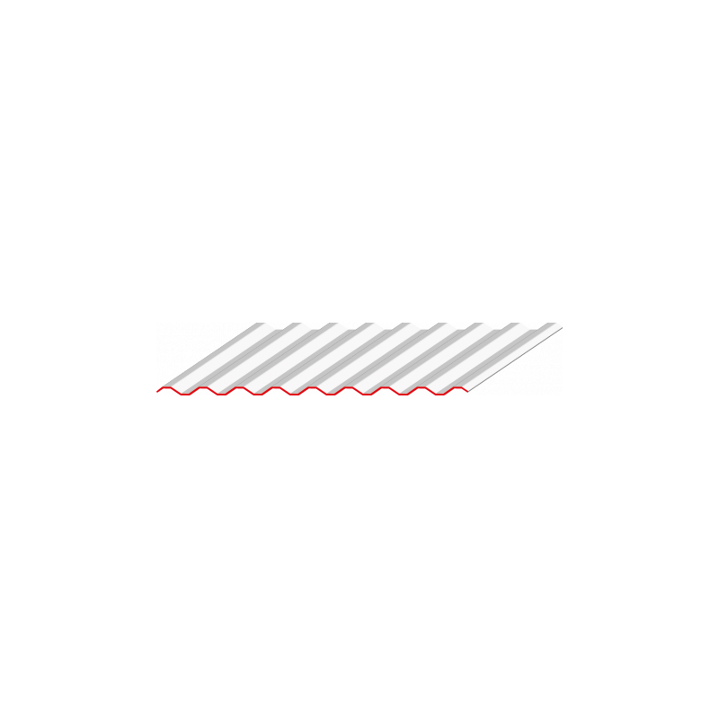Bac acier Coveo 1030   8,25  75/100 avec feutre (50x2000x1030) RAL8012 (Rouge Tuiles)
