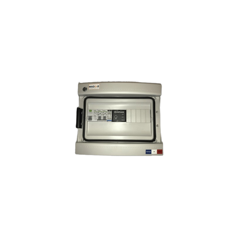 Coffret de protection AC jusqu'à 4 kW monophasé pour Enphase avec QRelay intégré - Disjoncteur 20A - DDR 30 mA - Parafoudre 