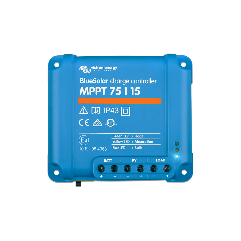 Régulateur de charge MPPT BlueSolar MPPT 75/15 - 12/24Vdc, 15Adc, 75Voc max