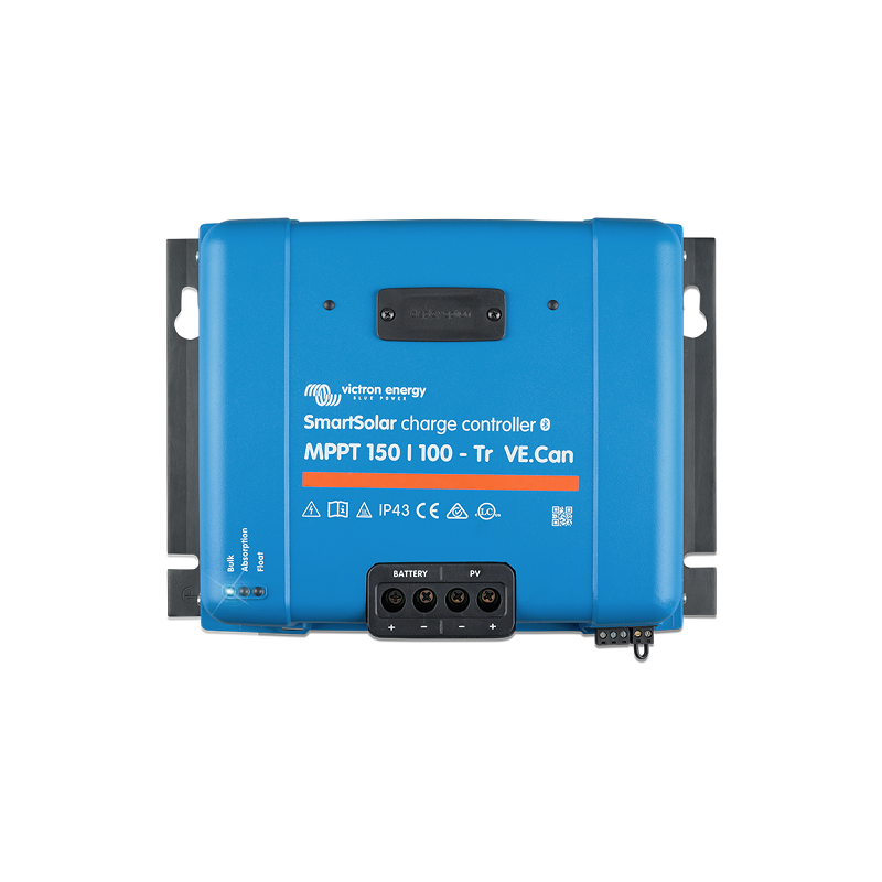 Régulateur de charge MPPT SmartSolar MPPT 150/100TR VE Can - 12/24/48Vdc, 100Adc, 150Voc max.
