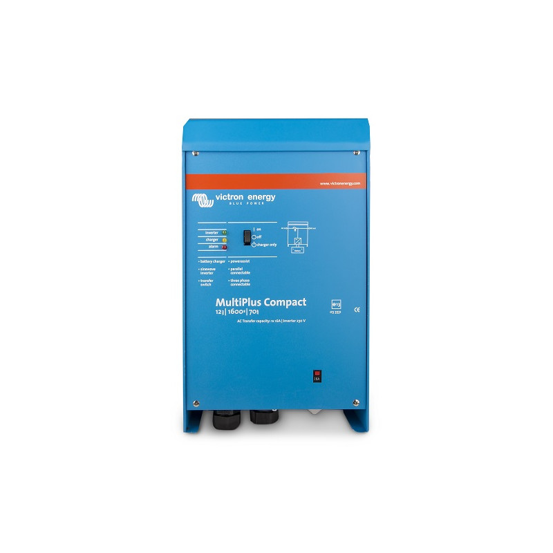MultiPlus Compact 12/1600/70-16 - 12Vdc, 1600VA, 230Vac, 50Hz, Chargeur 70Adc, Transfert 16Aac, VE.Bus 