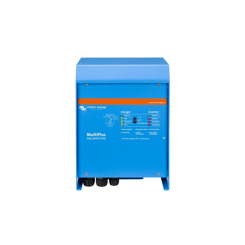 MultiPlus Compact 24/2000/50-30 - 24Vdc, 2000VA, 230Vac, 50Hz, Chargeur 50Adc, Transfert 30Aac, VE.Bus 