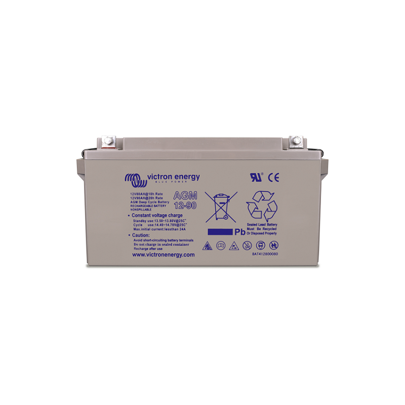 Batterie étanche AGM 12V 90Ah (C20) avec cosses filetées - Victron Energy