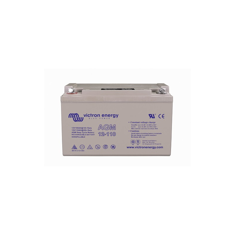 Batterie étanche AGM 12V 110Ah (C20) avec cosses filetées - Victron Energy