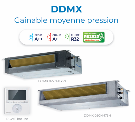 Unité intérieure gainable 2,2kW DDMX-022N-09M25