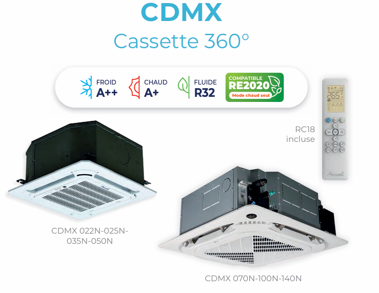 Unité intérieure Cassette 7kW   CDMX-070N-09M25 + façade
