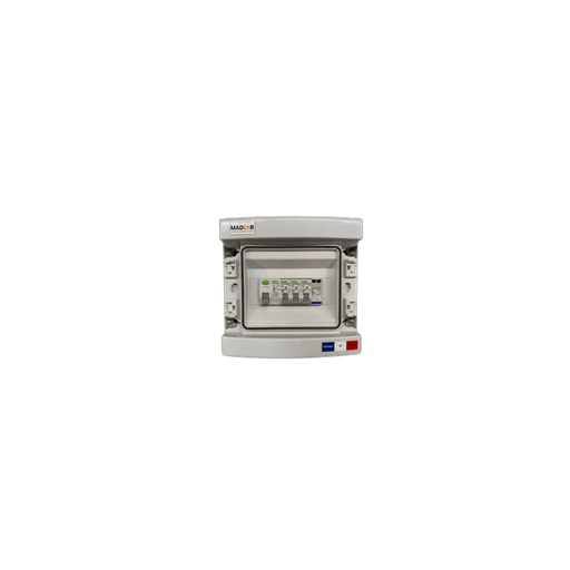 [CO/AC-6K-ENPH-2E-IQ7] Coffret de protection AC de 4 à 6 kW monophasé pour Enphase avec 2 QRelay intégré - 2x 20A - 2x 30 mA - disjoncteur général et parafoudre 